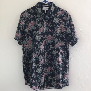 Calibrate Short Sleeve Floral Button Up